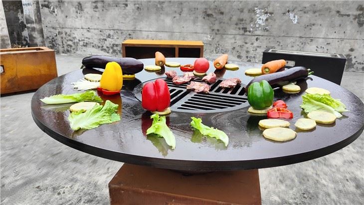 2021 Unique Products Corten Grill BBQ For Outdoor Kitchen