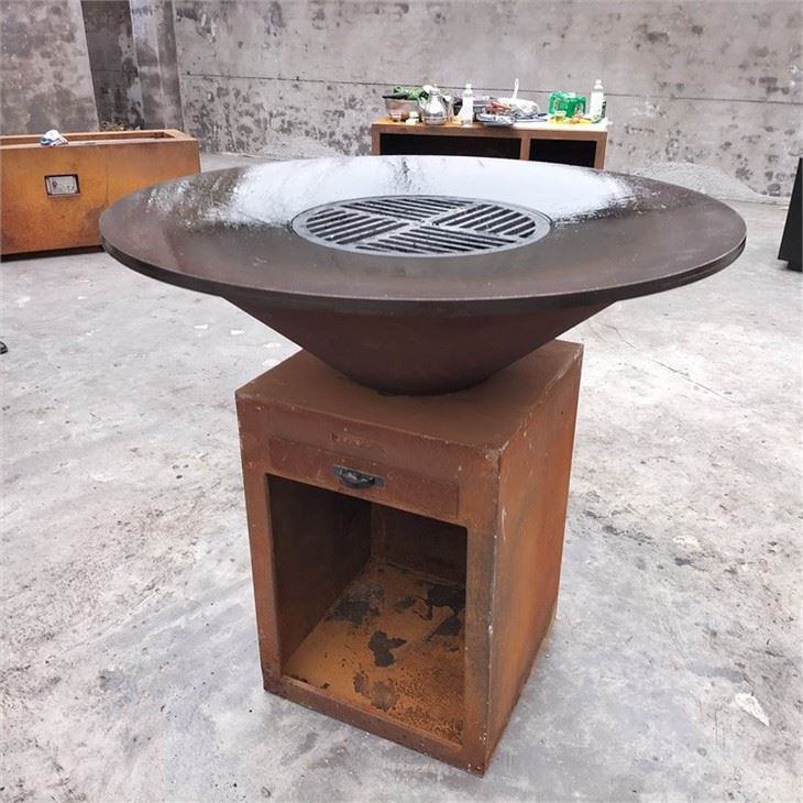 2021 Unique Products Corten Grill BBQ For Outdoor Kitchen