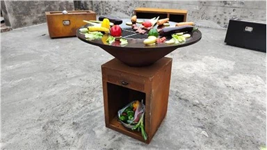 Vrtna hrđa Corten Steel Fire Pit Heavy Duty BBQ