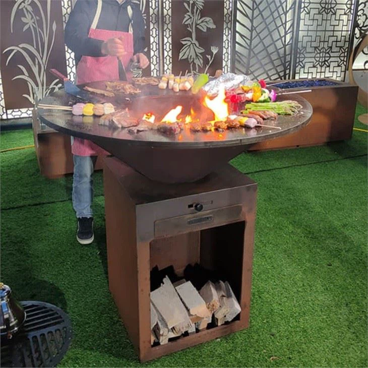Corten Steel Brasero Bbq Grills For Cooking