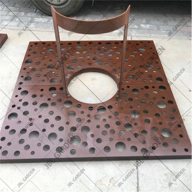 Corten steel tree grate