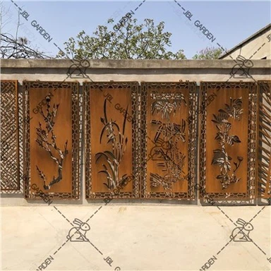 Corten čelični zaslon sa postoljem