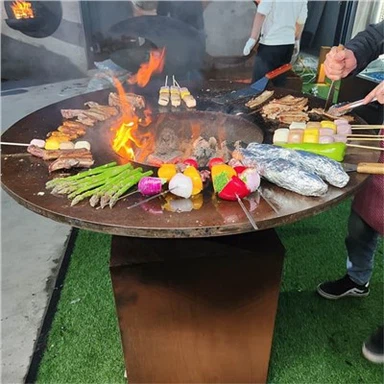 Corten Steel Fire Pit Brasero stol za roštilj za kuhanje