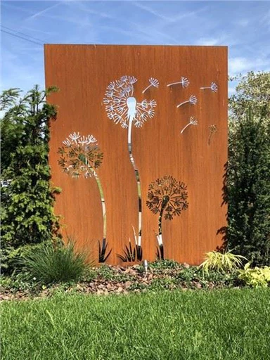 Corten čelična vrtna ograda