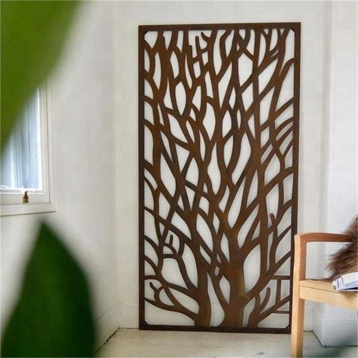 Weathering Steel Garden Screen