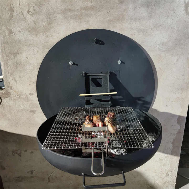 Black Wall Hanging Fold Bbq Grill