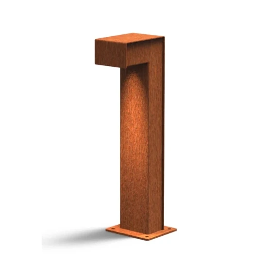 Corten čelična cilindrična svjetiljka