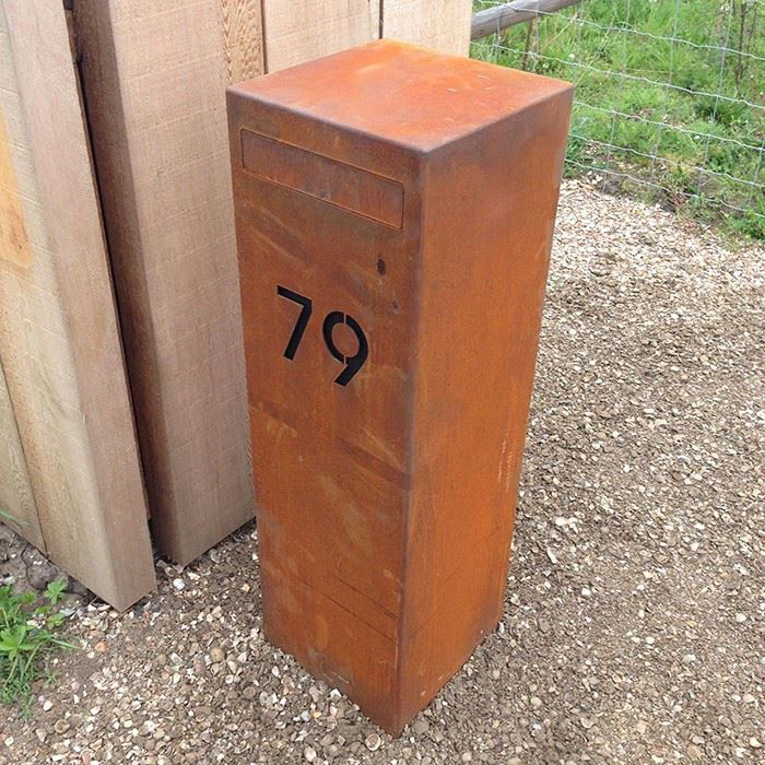 Corten Steel Mail Box