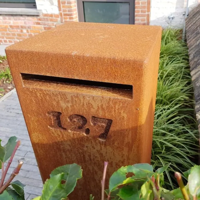 Corten Steel Mail Box