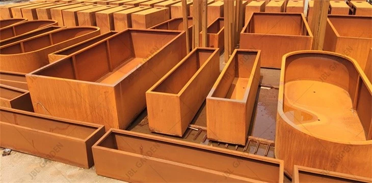 Corten Steel Trough Planter Box