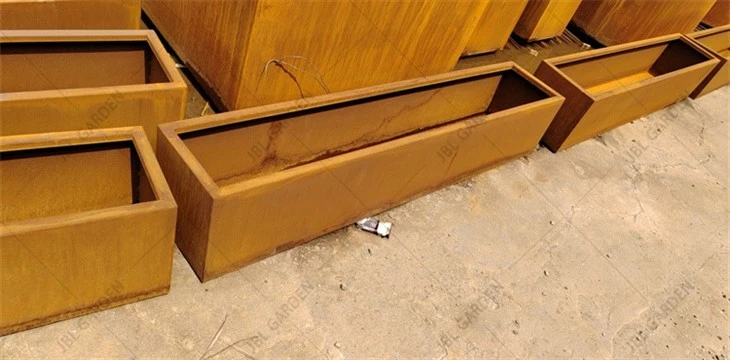 Corten Steel Trough Planter Box