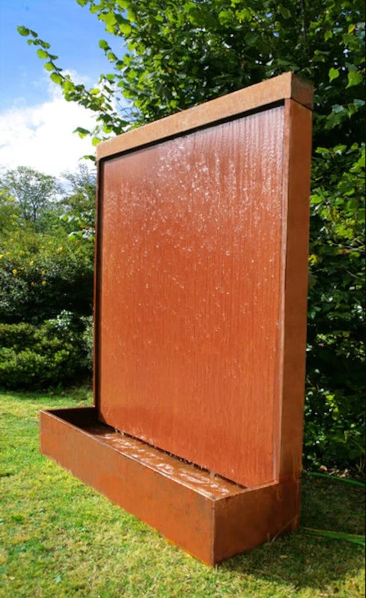Corten Steel Water Feature With Pool suppliers