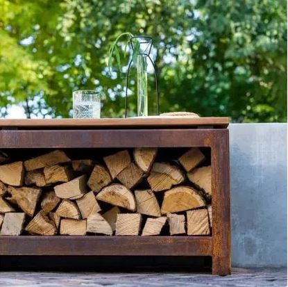 Corten Steel Wood Storage