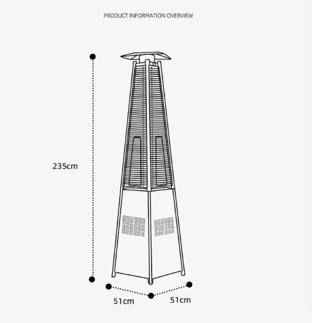 Energy-saving Outdoor Heating Equipment - Tower Design /safe Tilt-off Power Cut
