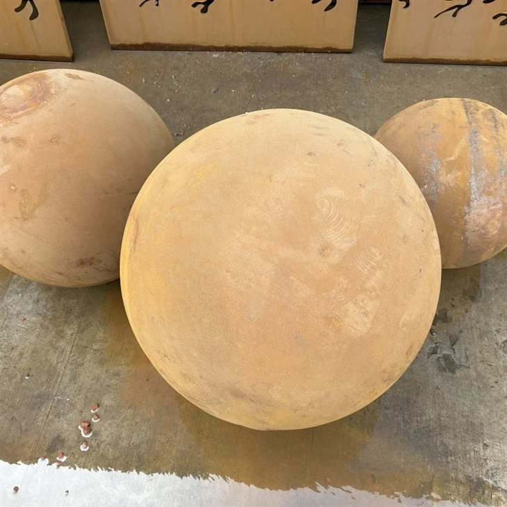 Rusty Metal Sphere Outdoor