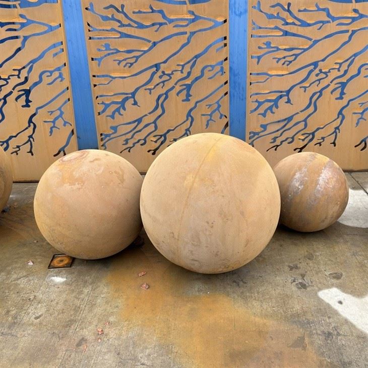 Rusty Metal Sphere Outdoor
