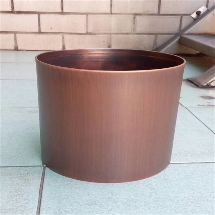 Silver Stainless Steel Pot Planter