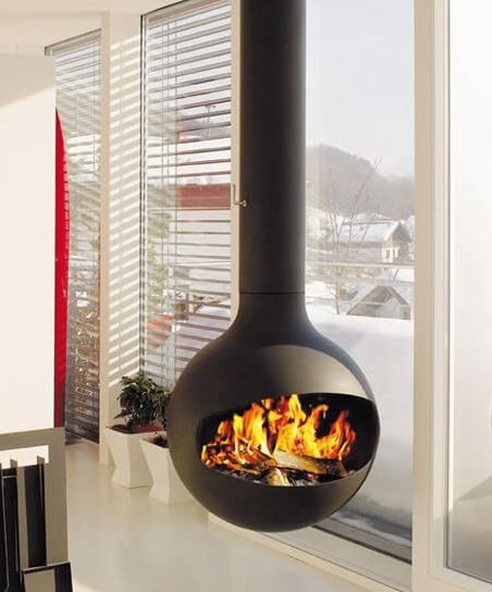 Sphere Steel Suspended Firepit