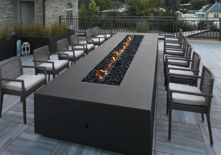 Steel Patio Gas Fire Pit